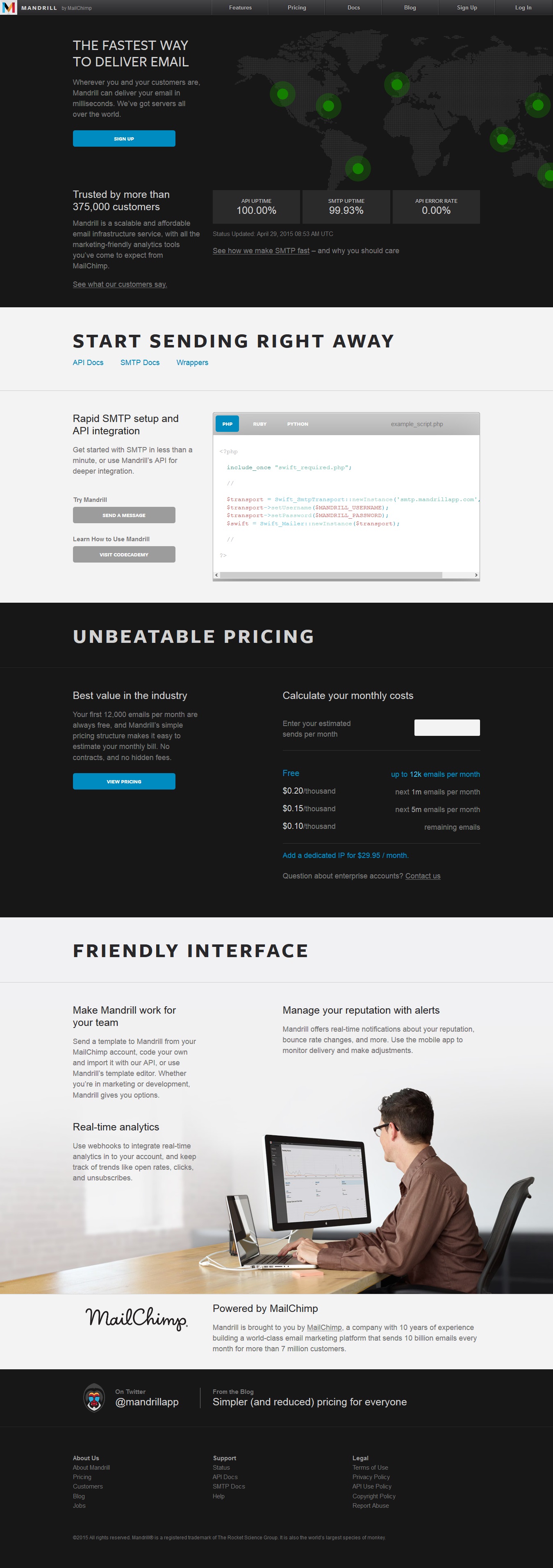 landing page