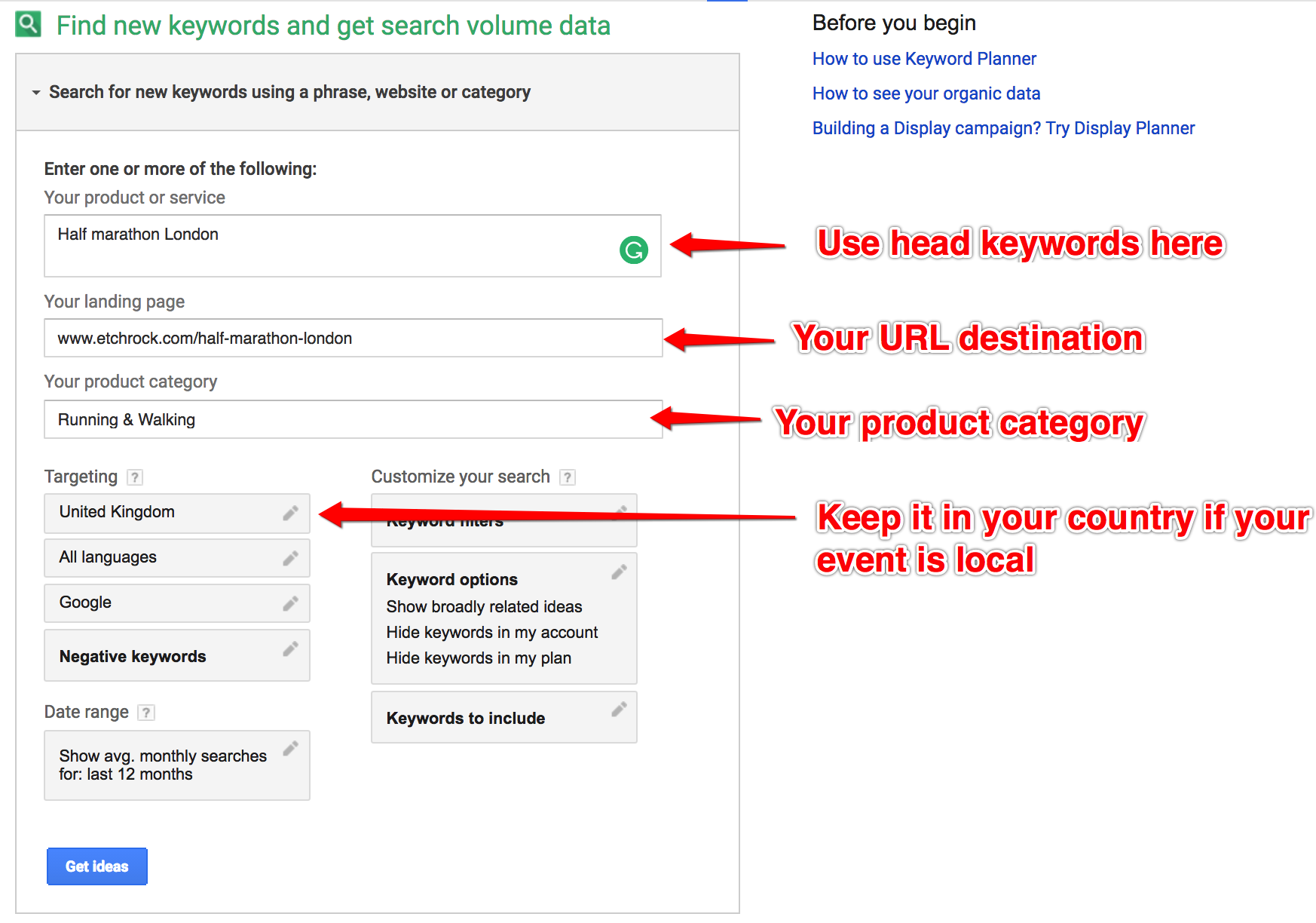 adwords keywords